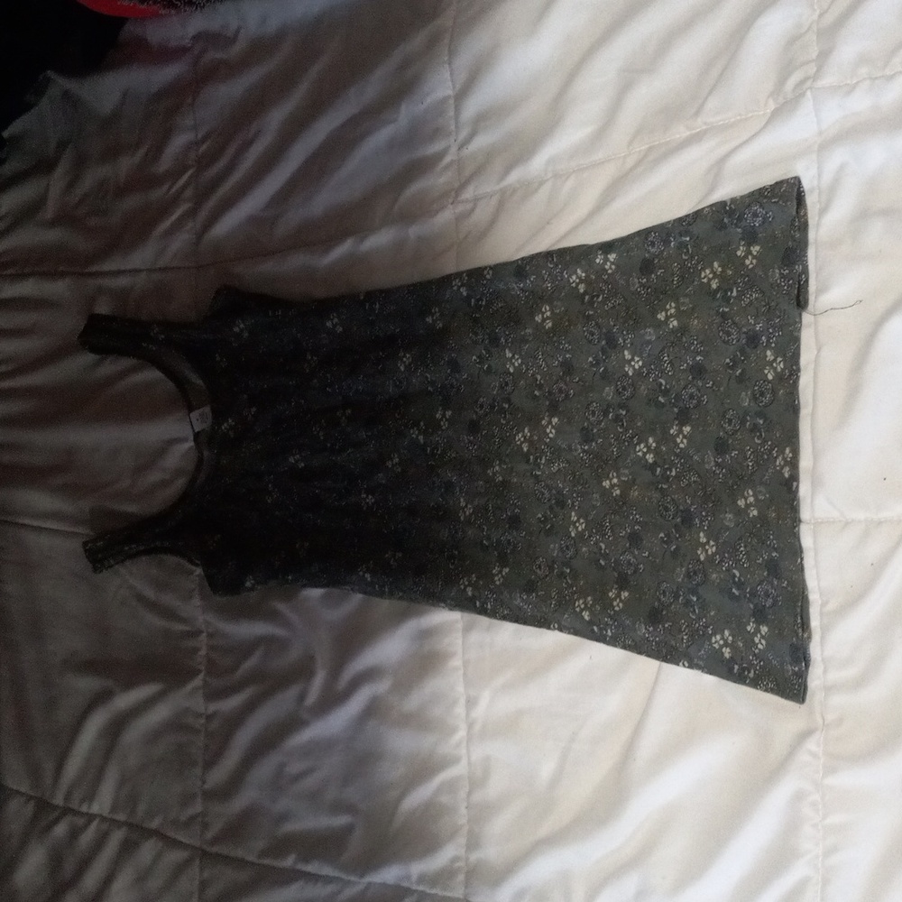 Grey floral bodycon dress